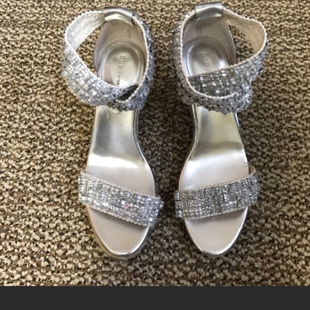 BCBGeneration strappy wedges